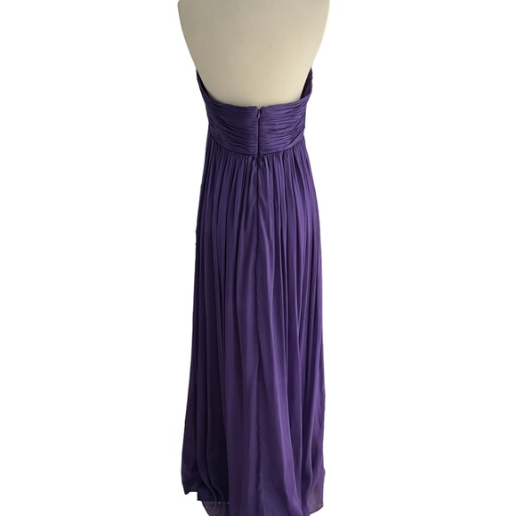 JOVANI PURPLE SILK FORMAL LONG DRESS GOWN BEADED NECKLINE 8 - Picture 4 of 11